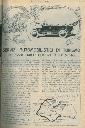 Servizi automobilistici di turismo organizzati dalle Ferrovie dello Stato.