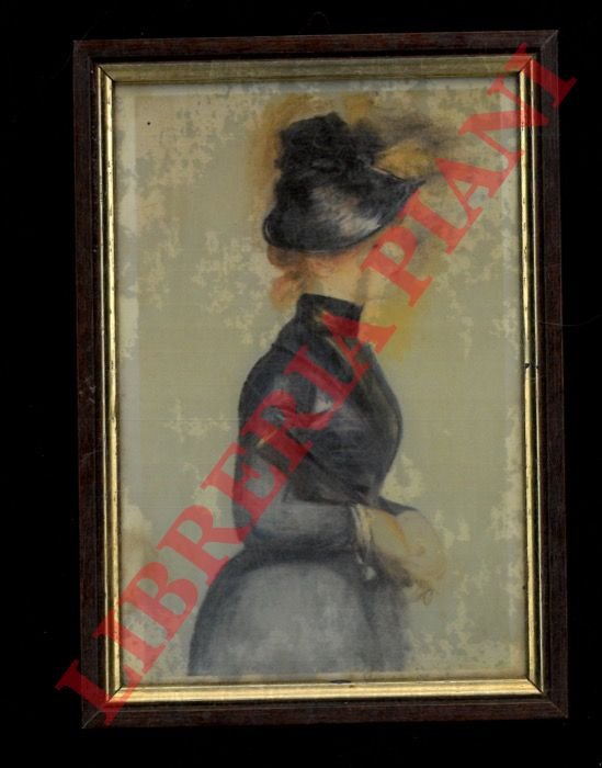 Signora mezza busto, di profilo.