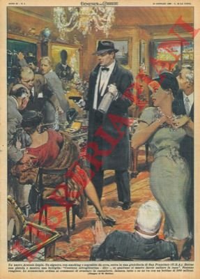 Signore con smoking e soprabito da sera rapina una gioielleria.