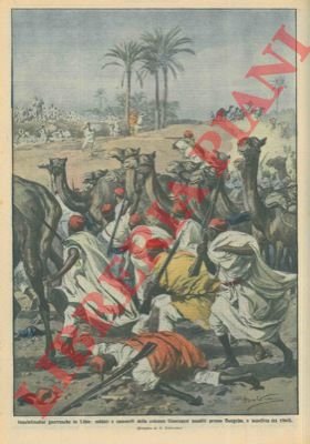 Soldati e cammelli della colonna Gianinazzi assaliti dai ribelli presso …