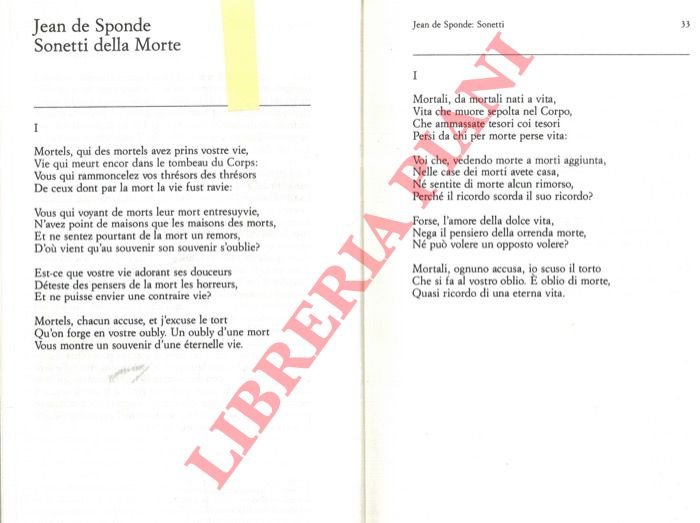 Sonetti della Morte.