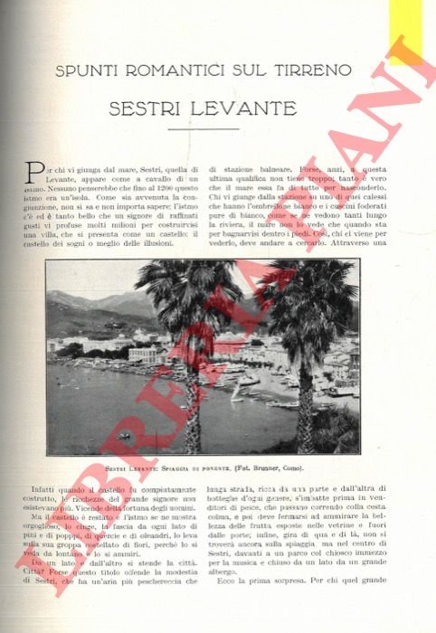 Spunti romantici sul Tirreno: Sestri Levante.
