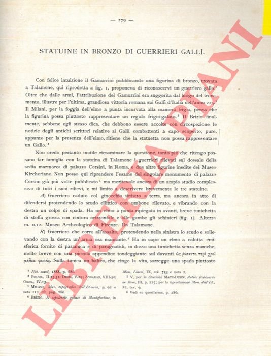 Statuine in bronzo di guerrieri galli.