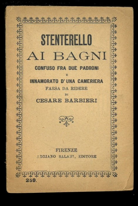 Stenterello ai bagni confuso fra due padroni e innamorato d'una …