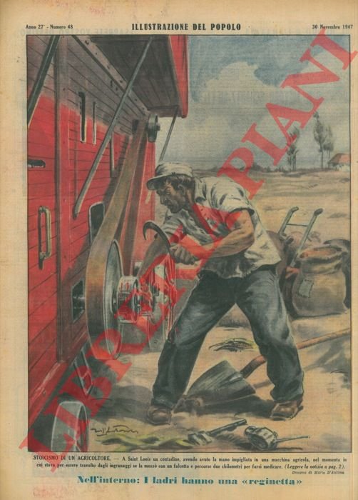 Stoicismo di un agricoltore. A Saint Louis un contadino, avendo …