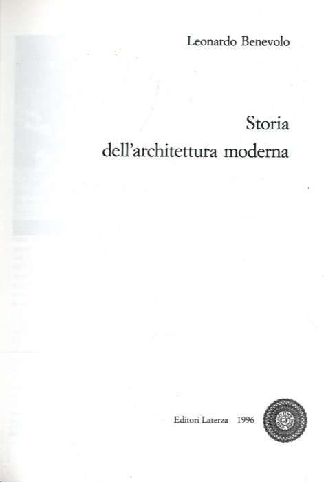 Storia dell'architettura moderna.