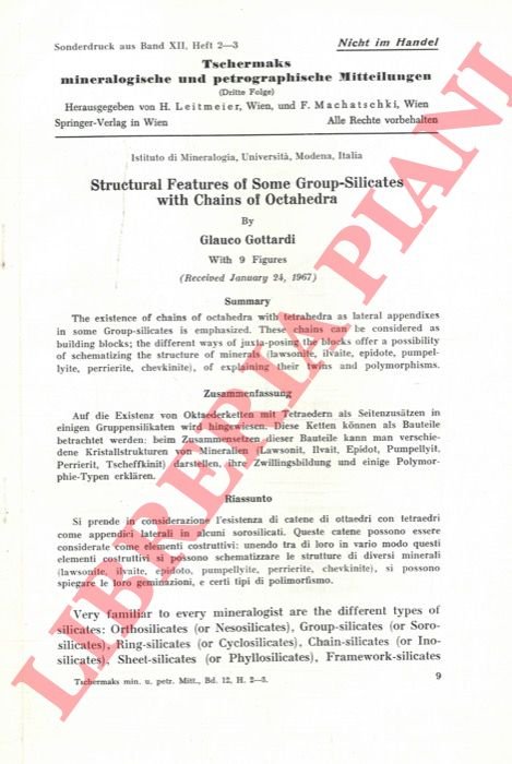 Structural features of some group-silicates with chains of Octahedra.