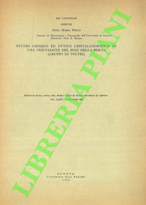 Studio chimico ed ottico cristallografico di una vesuvianite del Pian …