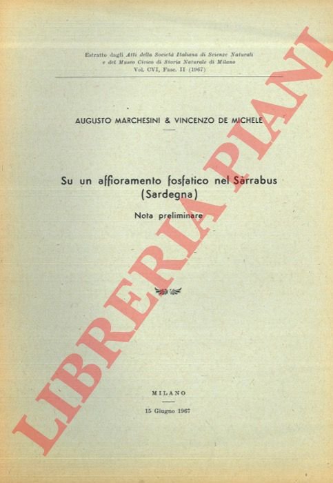 Su un affioramento fosfatico nel Sàrrabus (Sardegna). Nota preliminare.