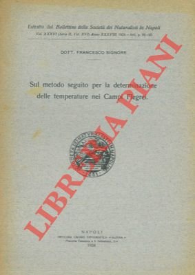 Sul metodo seguito per la determinazione dei Campi Flegrei.