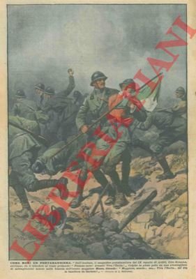 Sull'Asolone, portabandiera colpito al petto, muore baciando il tricolore.