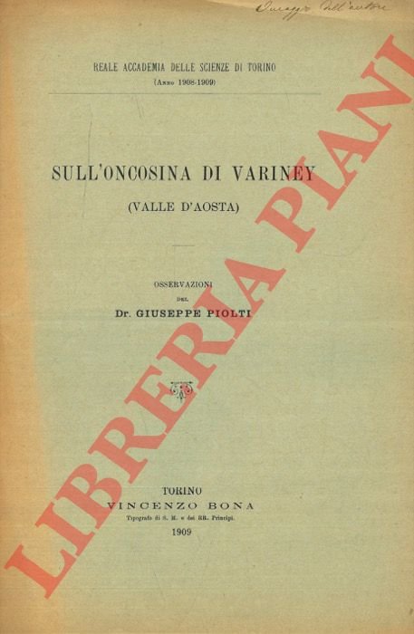 Sull'oncosina di Variney (Valle d'Aosta) .
