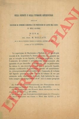 Sulla densità e sulla tensione superficiale delle soluzioni di anidride …
