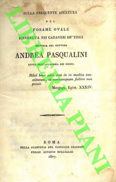 Sulla frequente apertura del forame ovale rinvenuta nei cadaveri de' …