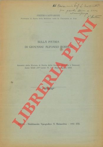 Sulla patria di Giovanni Alfonso Borelli.