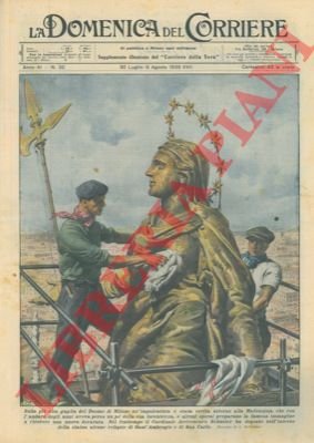 Sulla più alta guglia del Duomo di Milano un'impalcatura é …