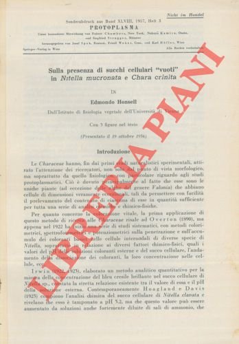 Sulla presenza di succhi cellulari vuoti in Nitella mucronata e …