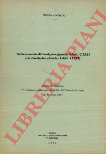 Sulla sinonimia di Eucalyptus gigantea Dehnh. (1832) con Eucalyptus globulus …