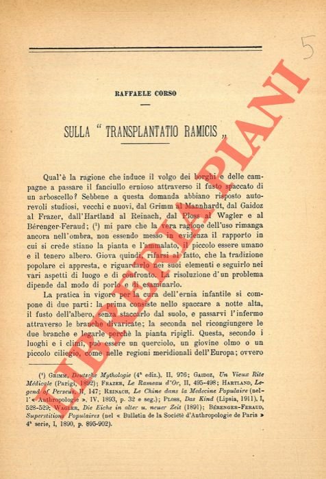 Sulla “Transplantatio Ramicis” .