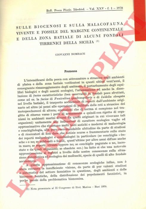 Sulle biocenosi e sulla malacofauna vivente e fossile del margine …