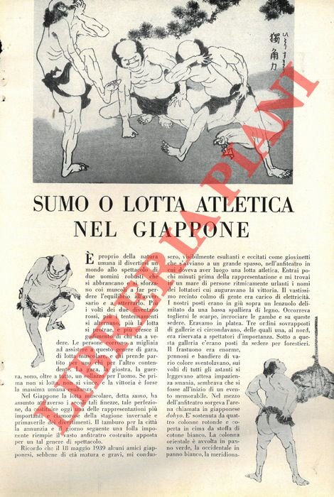 Sumo o lotta atletica nel Giappone.
