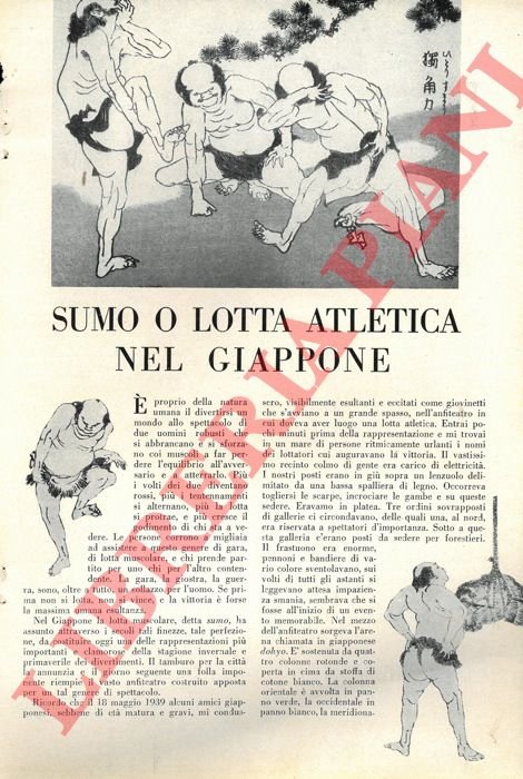 Sumo o lotta atletica nel Giappone.