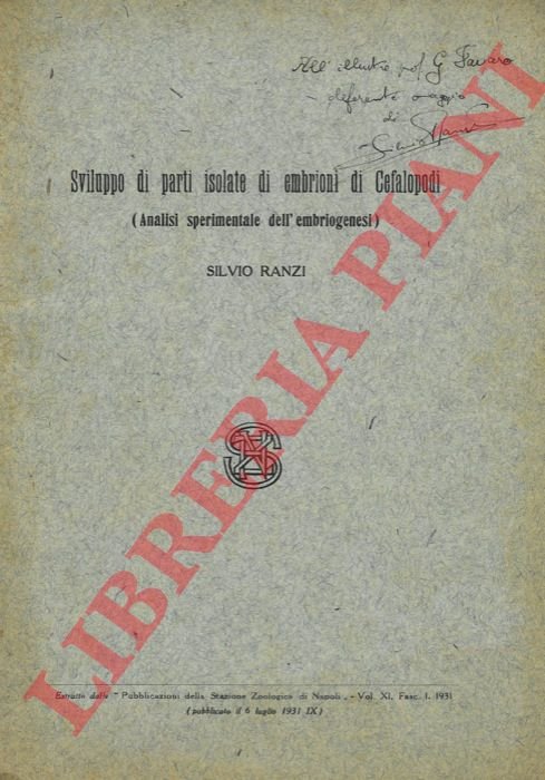 Sviluppo di parti isolate di embrioni di Cefalopodi (Analisi sperimentate …