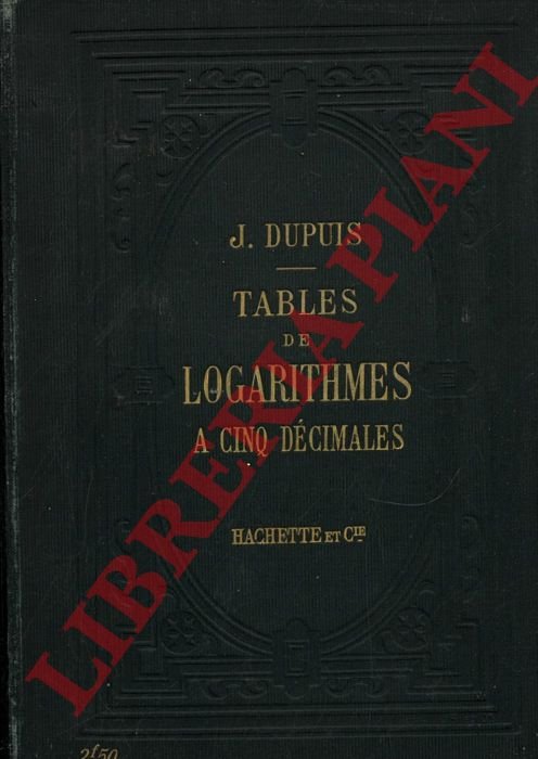 Tables de logarithmes a cinq décimales.