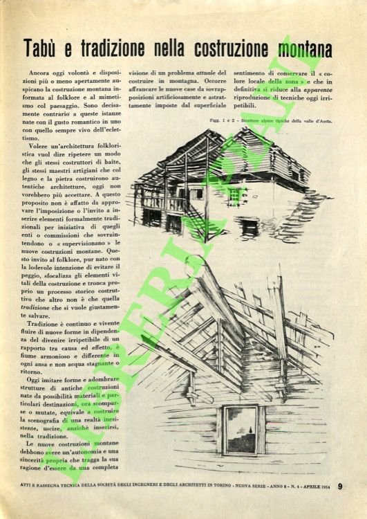 Tabù e tradizione nella costruzione montana.