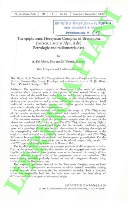 The epiplutonic Hercynian Complex of Bressanone (Brixen, Eastern Alps, Italy) …