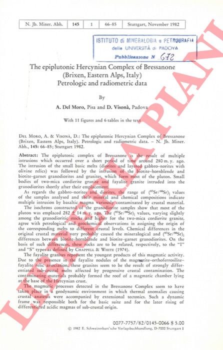 The epiplutonic Hercynian Complex of Bressanone (Brixen, Eastern Alps, Italy) …