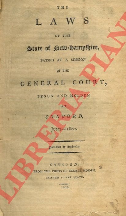 The laws of the state of New-Hampshire passed at session …