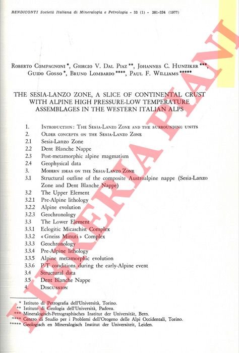 The Sesia-Lanzo Zone, a slice of continental crust with alpine …