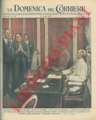 Titina De Filippo, ricevuta privatamente dal papa con l'attore Eduardo, …