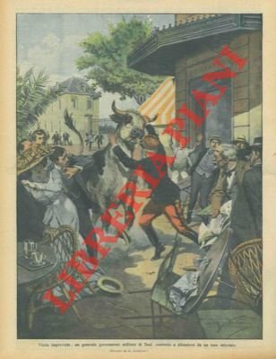 Toro infuriato assale generale francese.