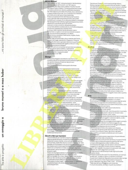Tra arte e progetto . Un omaggio a Bruno Munari …