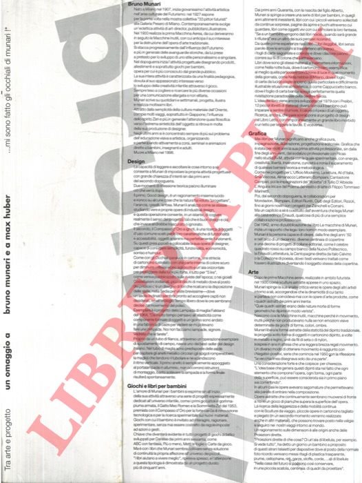 Tra arte e progetto . Un omaggio a Bruno Munari …