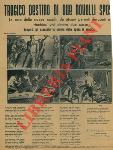 Tragico destino di due novelli sposi.