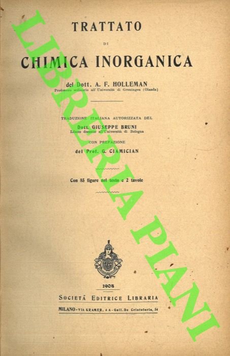 Trattato di chimica inorganica.