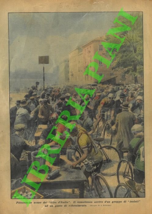 Tumultuoso arrivo ad un posto di rifornimento del Giro d'Italia | Immagine Gallery 2