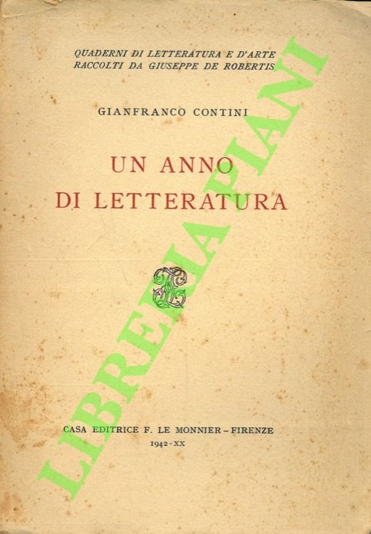 Un anno di letteratura.