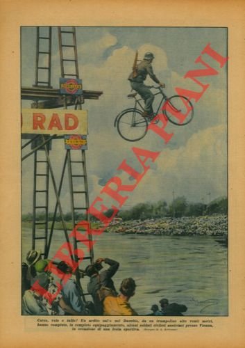 Un ardito salto nel Danubio, da un trampolino alto venti …