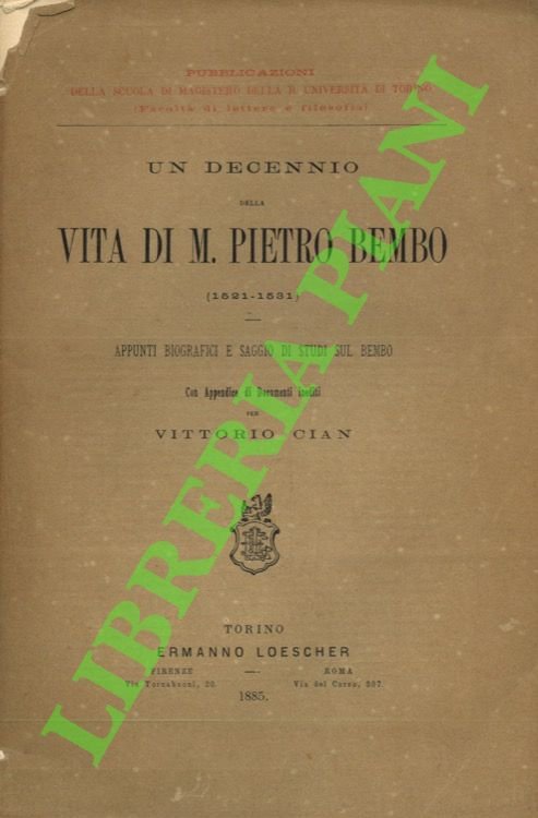 Un decennio della vita di M. Pietro Bembo (1521-1531) Appunti …