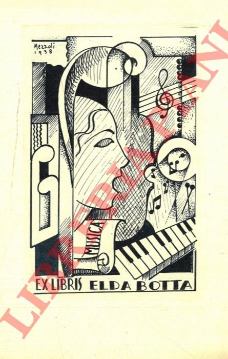 Un foglietto calcografico, non firmato, 1938, per Elda Botta, di …