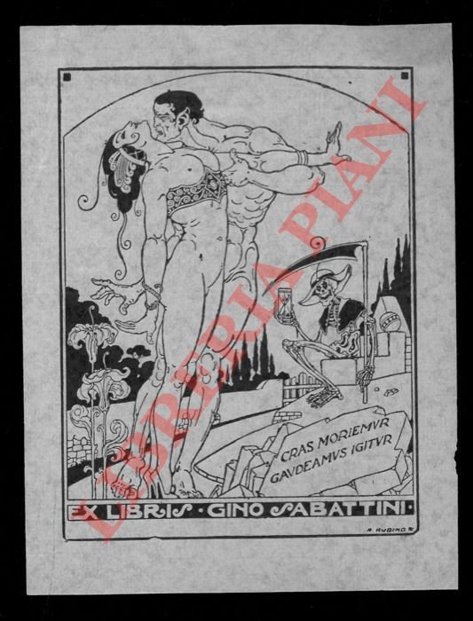 Un foglietto di cm. 12 x 15 per Sabattini, 1920 …