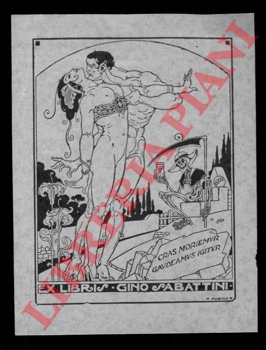 Un foglietto di cm. 12 x 15 per Sabattini, 1920 …