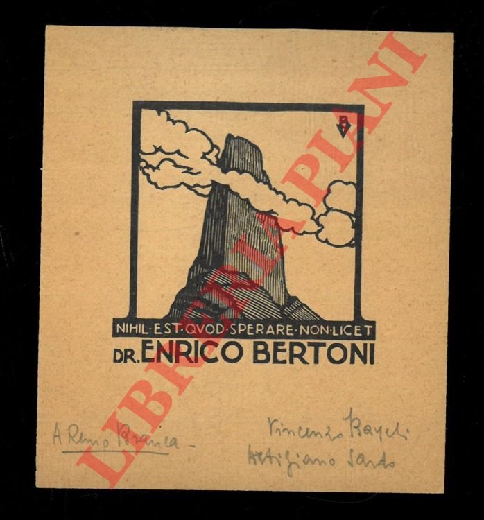 Un foglietto xilografico, anni '30, cm. 10,2 x 9,0, "Nihil … | Immagine Gallery 3