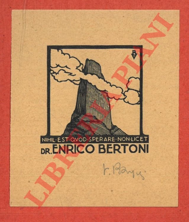 Un foglietto xilografico, anni '30, cm. 10,5 x 9,0 "Nihil … | Immagine Gallery 3