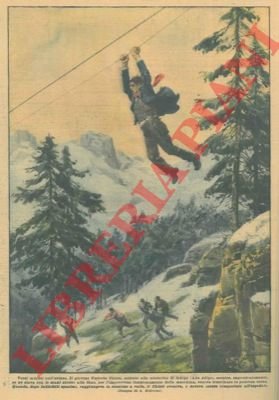 Un giovane addetto alla teleferica di Sinigo, mentre se ne …