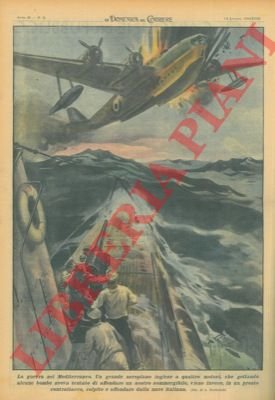 Un grande aeroplano inglese viene colpito ed abbattuto da un …